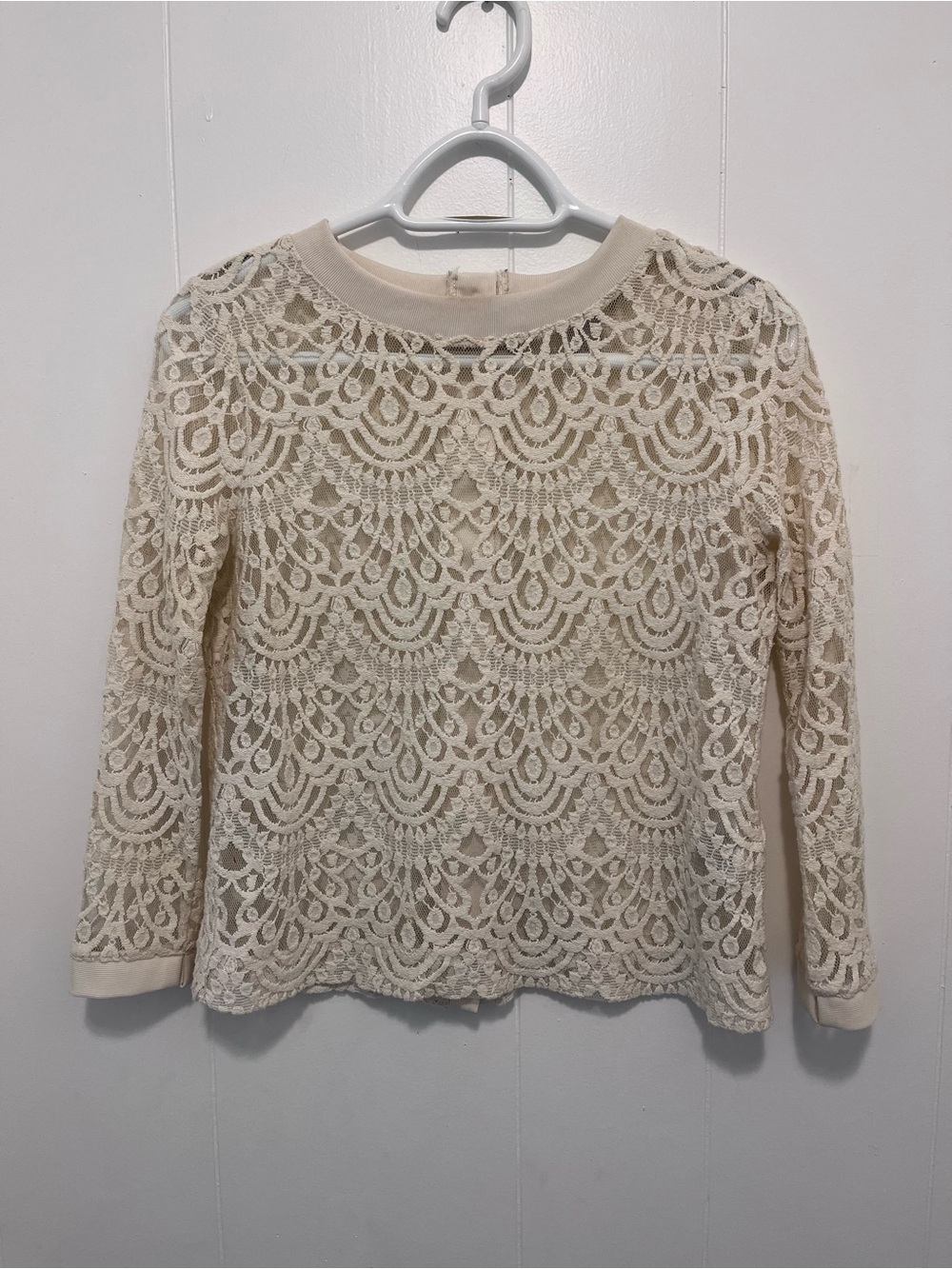Banana Republic Cream Lace Top